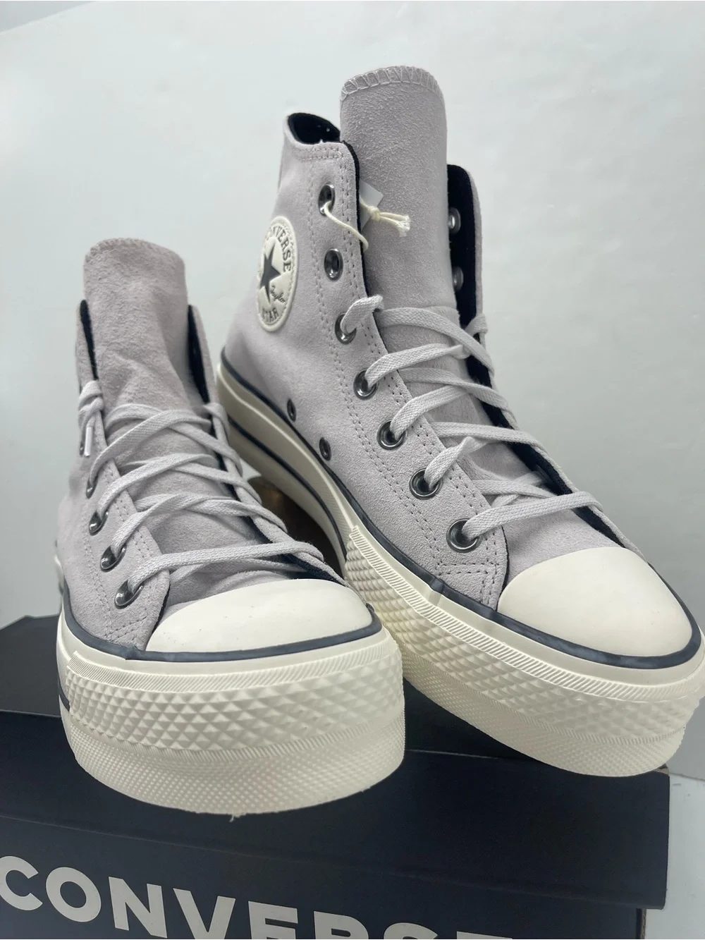 Converse WMNS CTAS LIFT HI BONE COLD/EGRET/BLACK Platform Sneakers A14516C